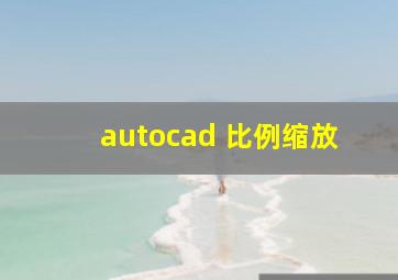 autocad 比例缩放